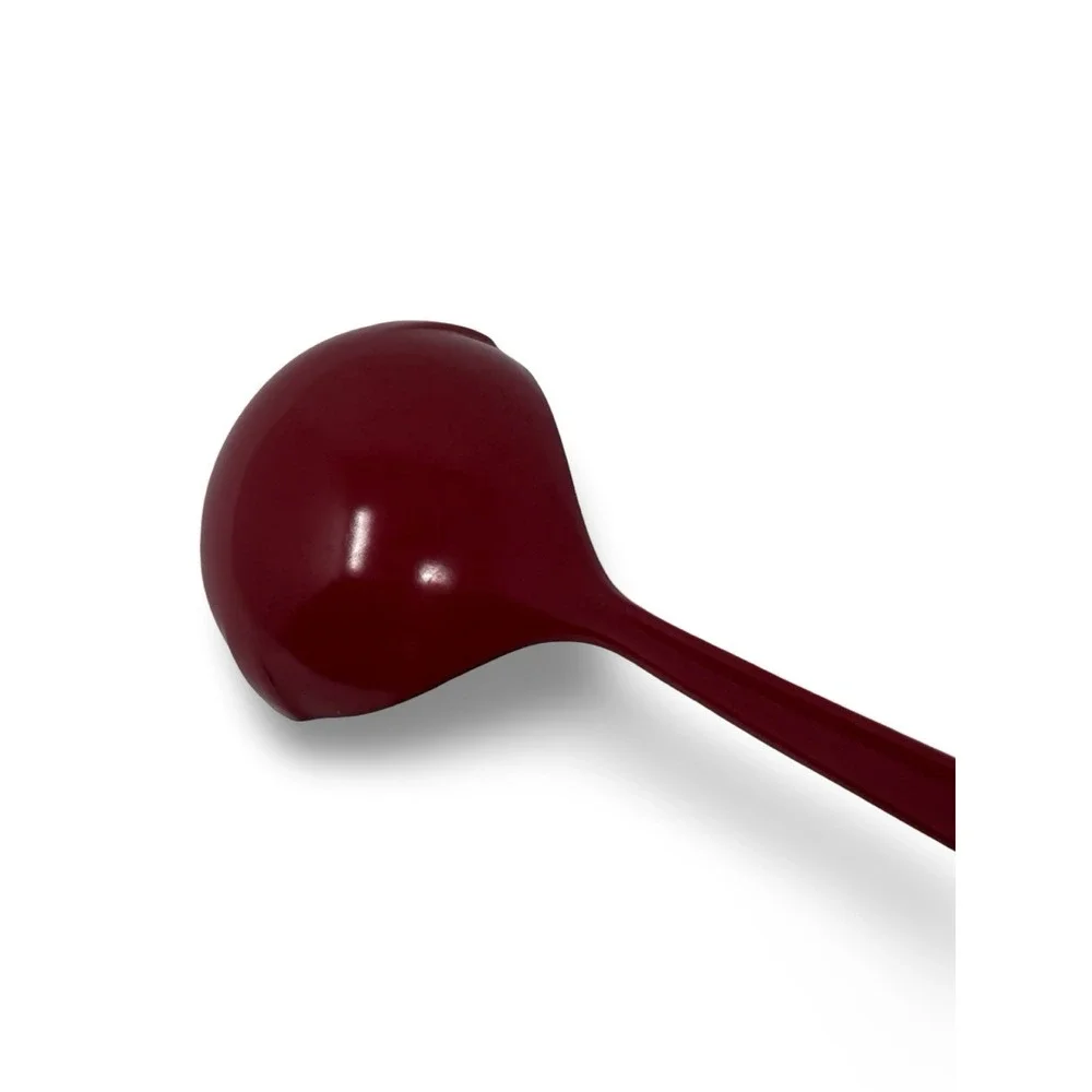 VTG Ekco Soup Spoon Red Melamine HARD PLASTIC Solid Ladle Taiwan Serving Spoon